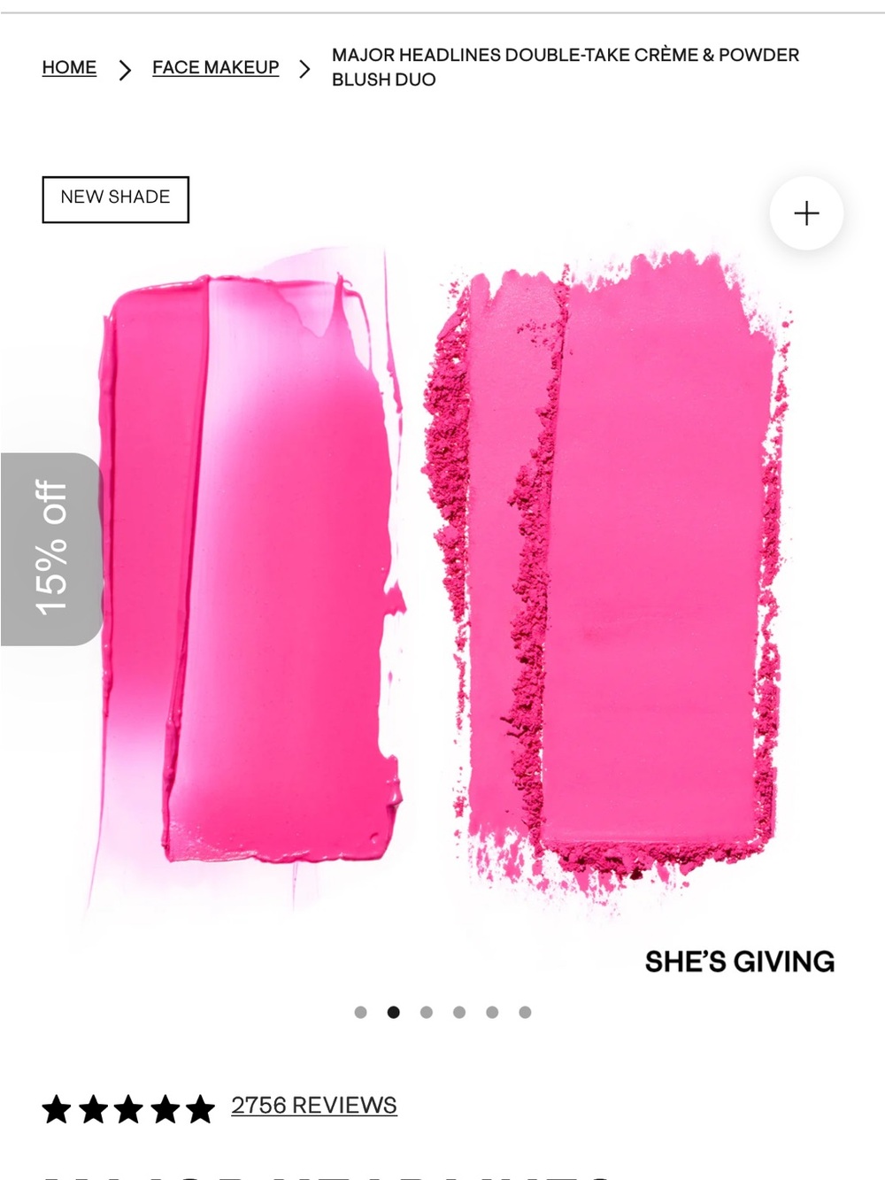 Major Headlines Double-Take Crème & Powder Blush Duo - She’s Giving - Picture 2 of 6